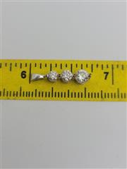 14K White Gold 1/3cttw Natural Round Diamond Pendant Charm PPF